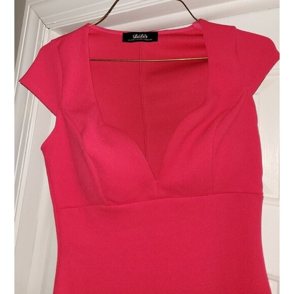 2 for $20 Lulus Hot Pink Bodycon Dress Size M - Picture 3 of 5